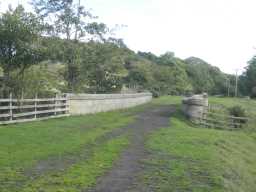 Second view of road surface of the Railway Bridge over Gaunless, Hagger Leazes September 2016